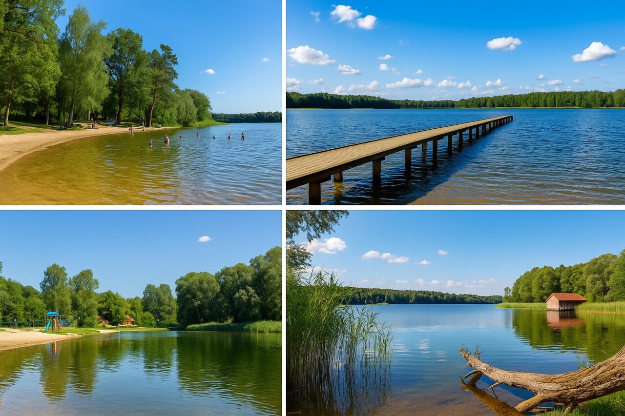 Przewodnik po 10 najlepszych jeziorach Wielkopolski dla rodzin: plaże, atrakcje, infrastruktura, trasy dojazdu, wskazówki i co zabrać ze sobą.