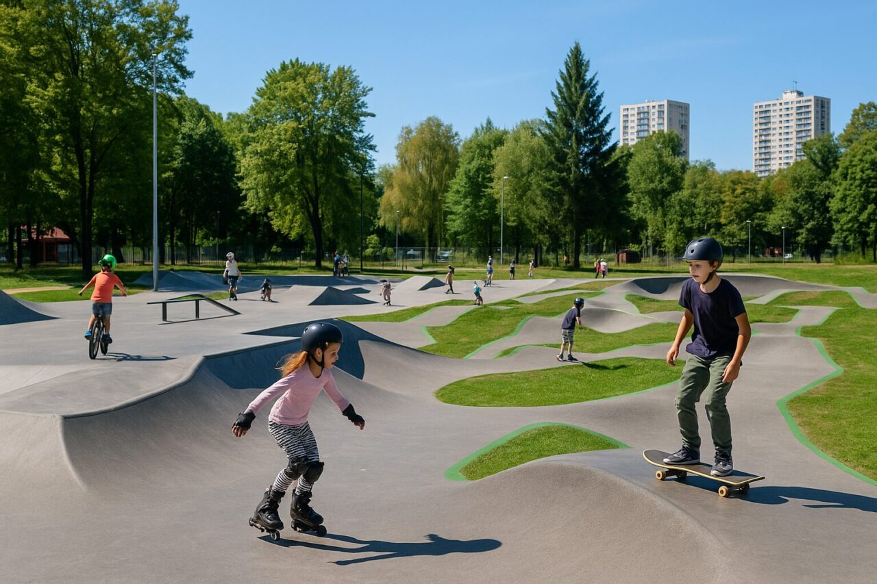 Skateparki Warszawy, Krakowa i Gdańska: adresy, darmowe pumptracki, spalanie kalorii, normy aktywności dla dzieci i dorosłych, zasady bezpieczeństwa.