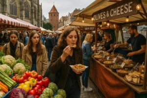 Gastronomiczne podr&oacute;że: najlepsze rynki i festiwale jedzenia w Europie i Azji. Przewodnik po smakach świata, terminy wydarzeń, wskaz&oacute;wki i ceny.