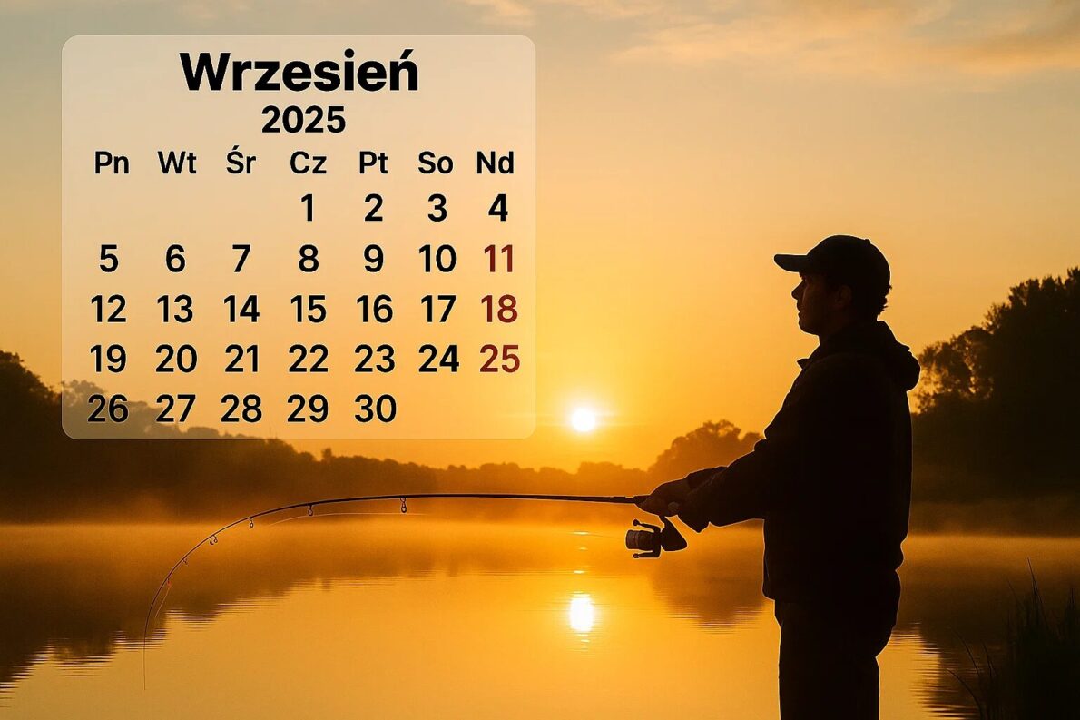 Kalendarz wędkarski wrzesień 2025: sprawdź dni, w których ryby nie biorą. Daty nowiu, pełni i równonocy. Poznaj godziny i gatunki trudne do złowienia.