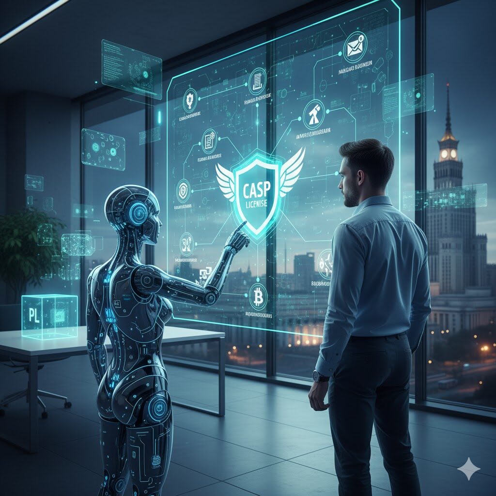 Licencja CASP w Polsce – procedura, wymagania AML/KYC, koszty i korzyści dla firm kryptowalutowych. Dowiedz się, jak uzyskać zezwolenie KNF w 2025 roku.