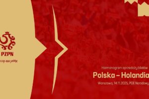 Bilety na mecz Polska – Holandia (14.11.2025) w sprzedaży. Ceny 90-240 zł, start 20.10. Zobacz terminy i kategorie biletów na PGE Narodowy.
