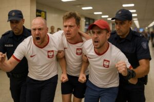 Trzech polskich kibiców aresztowanych na lotnisku na Malcie zaraz po wylądowaniu. Powód: głośne zakłócanie lotu. Sprawa przed meczem eliminacji MŚ 2026.