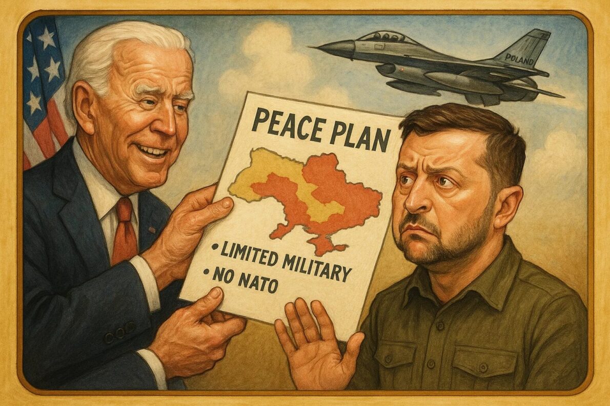 Amerykański plan pokojowy dla Ukrainy zakłada utratę terytoriów, ograniczenie wojsk i wykluczenie z NATO. Polskich ekspertów martwi zapis o myśliwcach w Polsce.