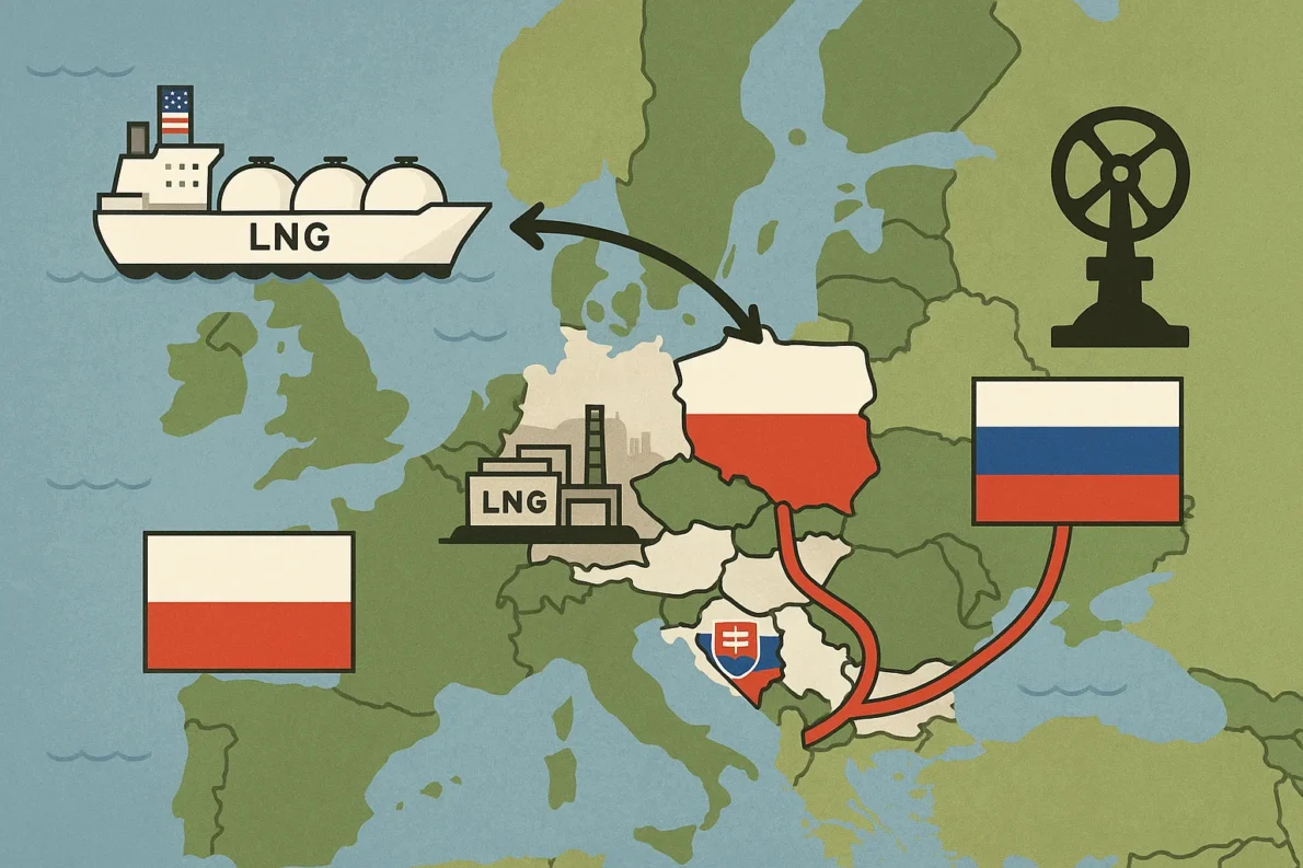 Polska stanie się gazowym hubem dla regionu. Dostawy amerykańskiego LNG do Słowacji mają zastąpić rosyjski gaz i wzmocnić niezależność Europy.