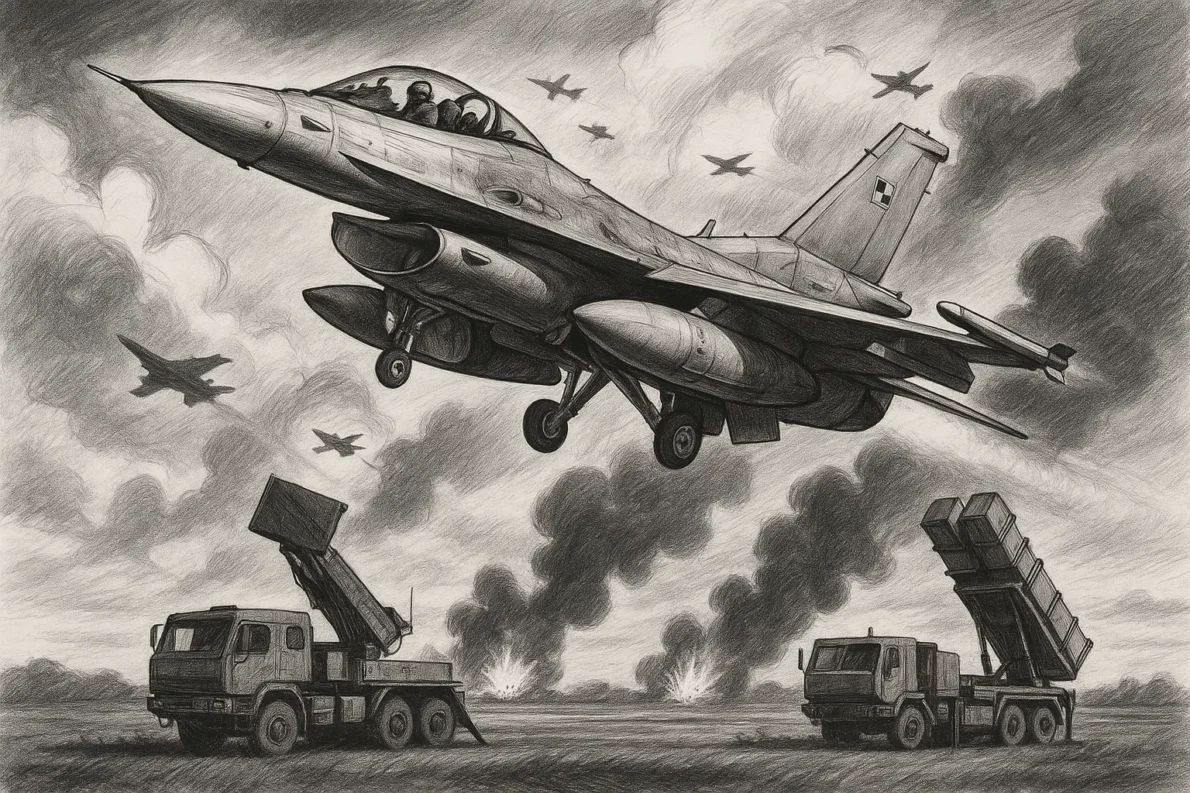 Polska podrywa F-16 i samolot wczesnego ostrzegania po nowych atakach Rosji na zachodnią Ukrainę. Systemy obrony i radiolokacji pracują w stanie najwyższej gotowości.