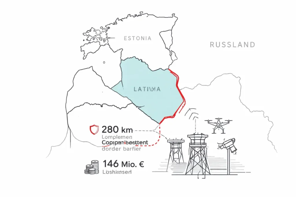 Łotwa zakończyła budowę 280-kilometrowego ogrodzenia na granicy z Rosją. Projekt za 146 mln euro wzmacnia zewnętrzną granicę UE, bezpieczeństwo NATO i ochronę granic.