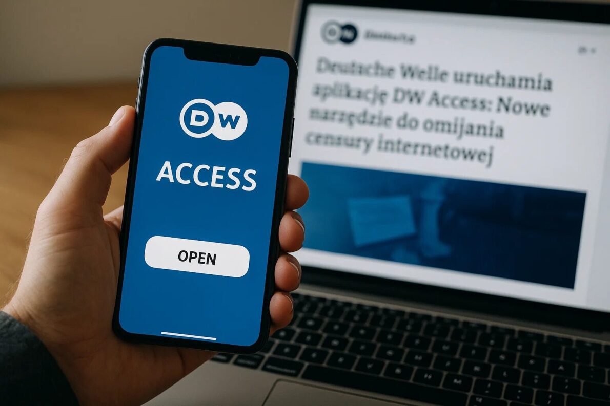 DW Access to lekka aplikacja od Deutsche Welle. Umożliwia bezpieczny i anonimowy dostęp do informacji, omijając surową cenzurę (Iran, Chiny, Rosja).