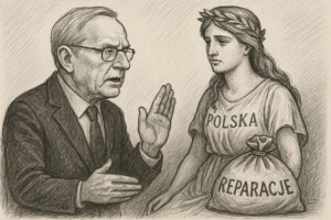Roderich Kiesewetter (CDU) uważa roszczenia reparacyjne Polski (1,3 bln euro) za niemożliwe. Podkreśla moralny obowiązek zadośćuczynienia ofiarom II WŚ i krytykuje arogancję Niemiec.