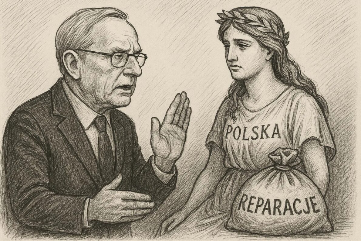Roderich Kiesewetter (CDU) uważa roszczenia reparacyjne Polski (1,3 bln euro) za niemożliwe. Podkreśla moralny obowiązek zadośćuczynienia ofiarom II WŚ i krytykuje arogancję Niemiec.
