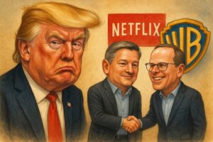 Netflix i Warner Bros.: Sarandos spotkał się z Donaldem Trumpem w listopadzie, aby omówić potencjalne przejęcie. Zapewnił, że fuzja nie stworzy monopolu.