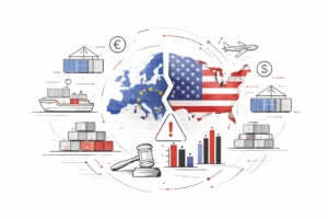 UE planuje wstrzymać ratyfikację umowy handlowej z USA po groźbach taryfowych Donalda Trumpa dotyczących Grenlandii, a europosłowie domagają się zamrożenia porozumienia i przerwania rozm&oacute;w.