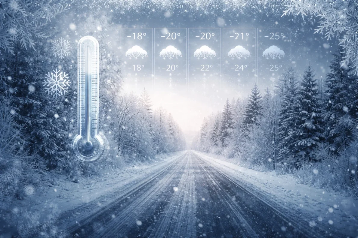 Ekstremalny mróz w Polsce do -28°C. IMGW ostrzega, w Suwałkach odczuwalna -35°C, służby zalecają ograniczenie wychodzenia na zewnątrz.