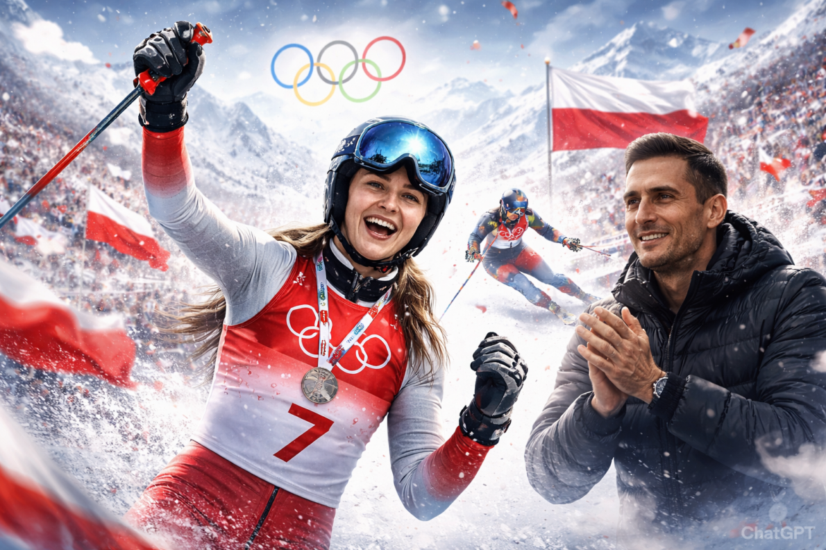 Maryna Gąsienica-Daniel zajęła 7. miejsce w slalomie gigancie na IO 2026. Do medalu zabrakło 0,13 s. To jej życiowy wynik. Gratulacje złożył Sebastian Karpiel-Bułecka