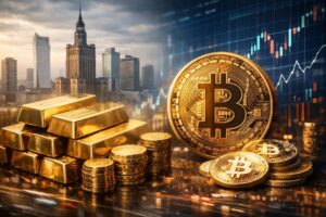 Sprawdź ceny złota i Bitcoina w Polsce na dzień 05.02.2026. Analiza rynku kruszc&oacute;w i aktyw&oacute;w cyfrowych, notowania NBP oraz zmiany na giełdach kryptowalut