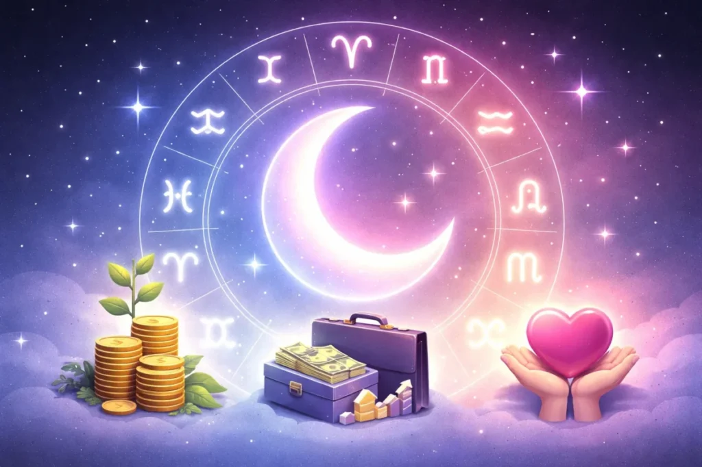 Horoskop dzisiaj na 11 lutego 2026 roku. Wpływ Księżyca i burz magnetycznych na pieniądze, pracę i równowagę emocjonalną. Szczegółowa prognoza dla wszystkich znaków zodiaku.
