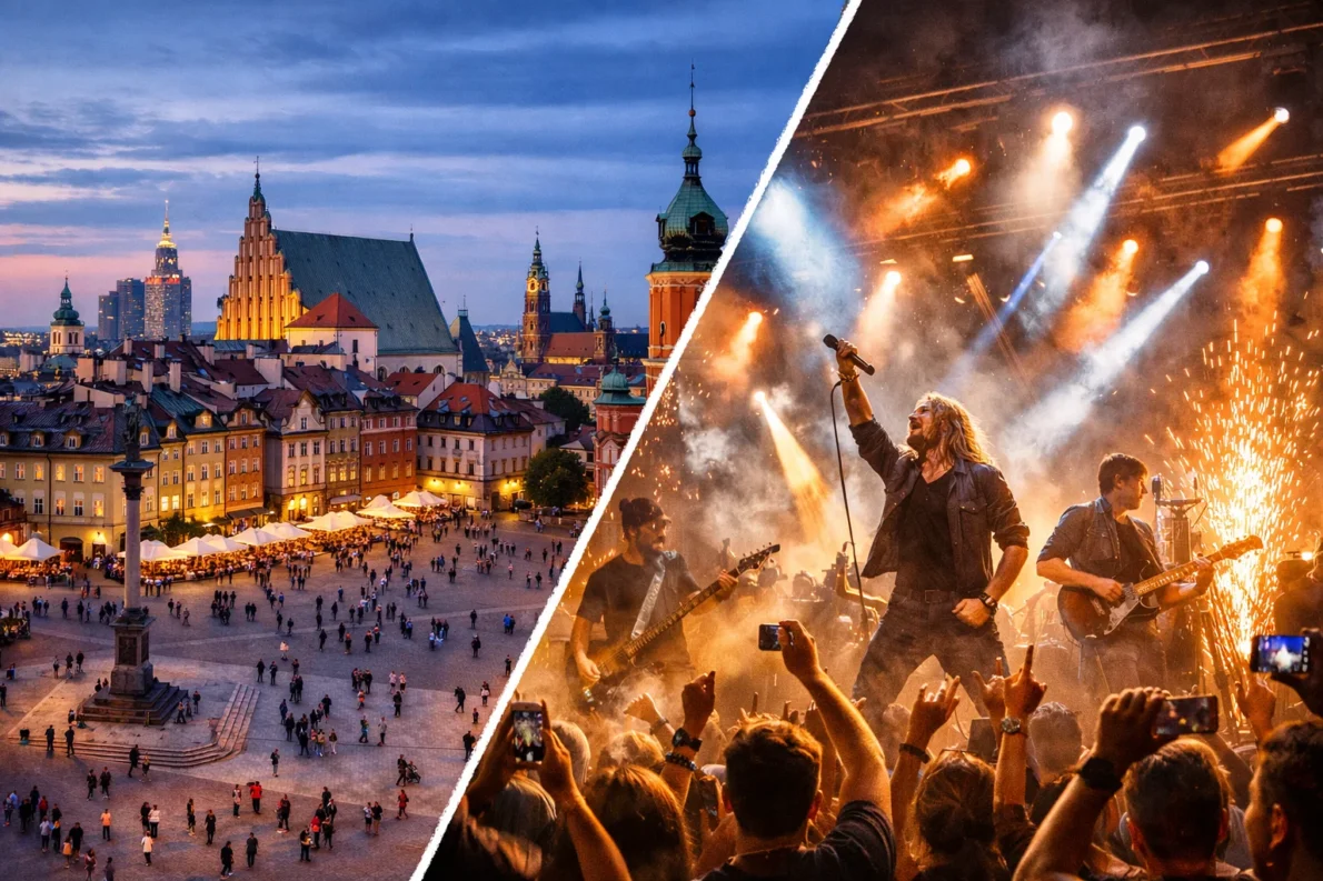 Marzec 2026: koncerty, festiwale i wydarzenia w Warszawie, Krakowie i Gdańsku z cenami biletów, transportem i praktycznymi poradami.