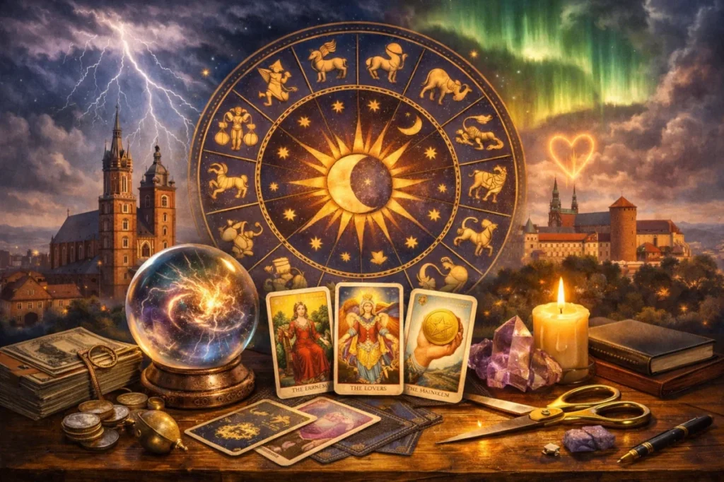 Horoskop i tarot dla wszystkich znaków zodiaku na 21 lutego 2026 w Krakowie. Finanse, decyzje, relacje, wpływ burzy magnetycznej na zdrowie oraz czy to dobry dzień na strzyżenie.
