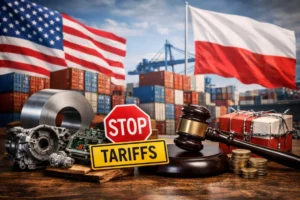 Amerykański Sąd Najwyższy unieważnił część ceł Trumpa. Nowa stawka 15% zmienia handel USA-UE, Polska w większości objęta wyłączeniami.