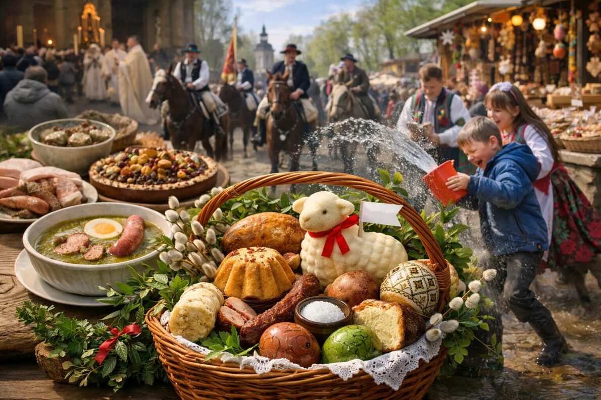 Kompleksowy przewodnik po Wielkanocy 2026 w Polsce. Poznaj tradycyjne potrawy (żurek, mazurki), zwyczaje (Śmigus-Dyngus) oraz praktyczne wskazówki dotyczące zakupów i logistyki świątecznej