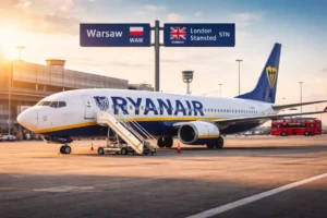 Nowe trasy Ryanair 2026: Glasgow do Warszawy i Londynu