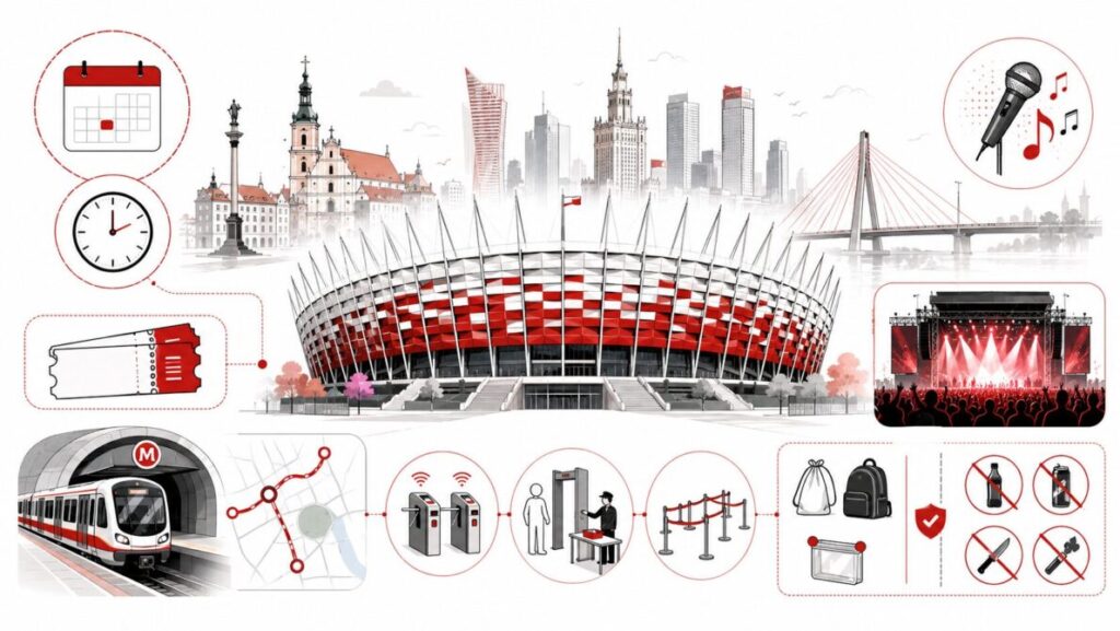 Bad Bunny zagra 14 lipca 2026 na PGE Narodowym w Warszawie. Sprawdź godziny, ceny biletów, dojazd metrem, zasady wejścia i setlist. Kompletny przewodnik po koncercie w Polsce.